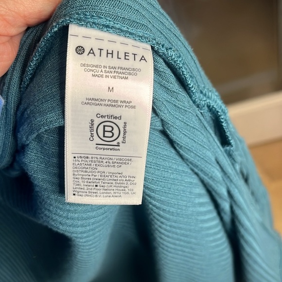 Athleta- Harmony Pose Wrap Size M in Borealis green - Picture 8 of 10